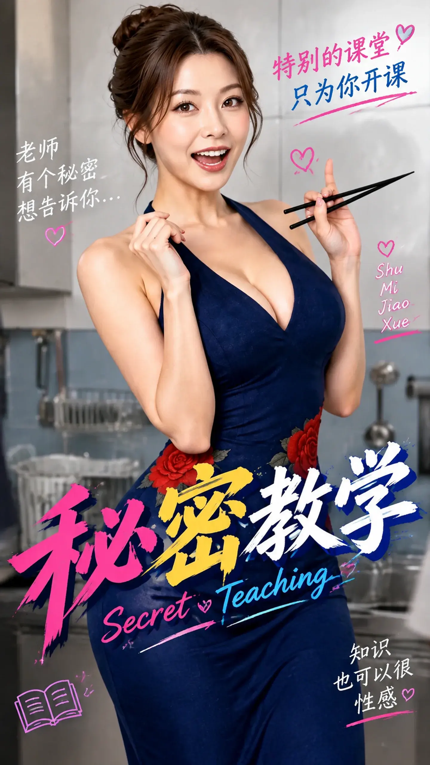 AI短剧《秘密教学》海报
